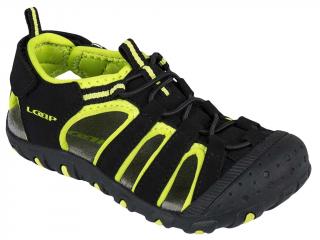 Loap DOPEY dětské sandály černá/zelená, plná špička