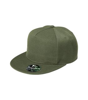 MALFINI 5P-09 Rap, kšiltovka, obvod 55-65 cm, khaki, retro plast. klip, rovný kšilt