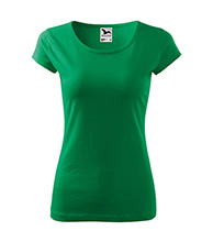 MALFINI PURE 122-16, triko, dámské, 100% bavlna, středně zelená