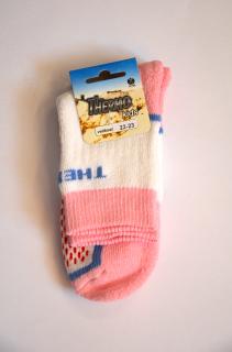 Novia Thermo kids 77S ponožky růžové-bílé (22-23)