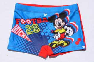 Plavky, chlapecké, Mickey Mouse, nohavičkové, červené (vel. 104)