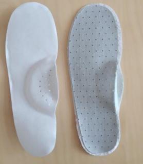 Vložky do bot, přírodní kůže/pryž/textil, klínek, vel. 18-36