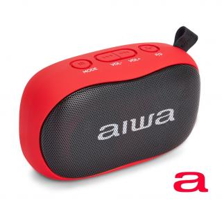 aiwa BS-110RD (Bluetooth přenosný stero reproduktor s výkonem Hyperbass Quality 10W RMS)