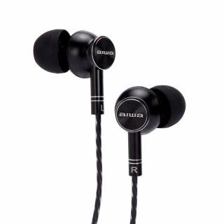 aiwa ESTM-100BK Black (ELEGANTNÍ IN-EAR sluchátka s ovládáním a mikrofonem)