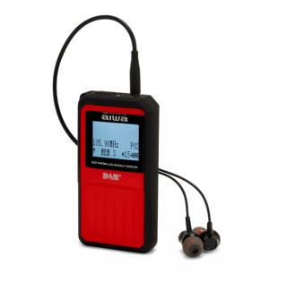 aiwa RD-20DAB (Kapesní digitální DAB+ / FM rádio v červeném provedení)