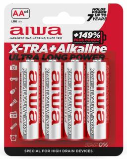 aiwa X-TRA+ Alkaline AAALR03 (1.5V Alkalická AAA baterie Aiwa X-TRA + / 4ks na blistru)