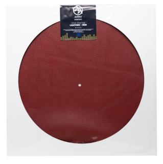 Audio Anatomy LEATHER - Red (1.5mm silná kožená podložka pro gramofonové přístroje v červeném provedení)