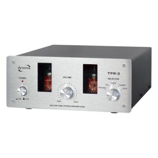 Dynavox TPR-3 Silver (Stereo předzesilovač s Phono MM/MC předzesilovačem pro gramofonové přístroje)