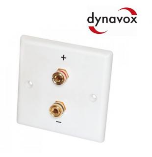 Dynavox Wall Terminal Mono (Vysoce kvalitní panel z bílého plastu pro připojení reproduktorů - 2 banánové zásuvky)