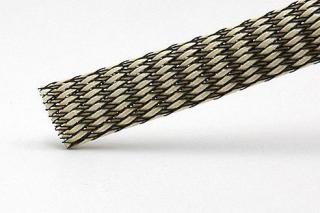 ELECAUDIO BLACK CREAM HELIX Expandable Braided Nylon Sleeve (PET) 8-16mm (kabelový oplet)
