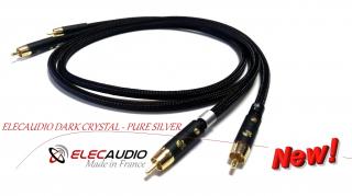 ELECAUDIO DARK CRYSTAL - Pure Silver (High-End signálový kabel cinch RCA v délce 1 metru)