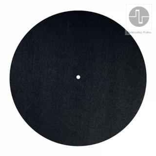 ELEKTRONIKA PRAHA - ANTISTATIC SLIPMAT BLACK (Kvalitní filcový slipmat pro gramofonové přístroje v černém provedení)