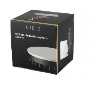 Ludic - Rumble Pads  (sada 4ks antivibrační nožiček pro reprosoustavy a audio komponenty pro akustické oddělení vašich hi-fi zařízení a reproduktorových skříní)