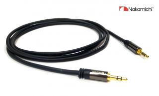 NAKAMICHI - HQ Premium 3.5mm jack 1,5m (Signálový 3.5jack - 3.5jack kabel pro audio komponenty a přenosná zařízení v délce 1.5 m)