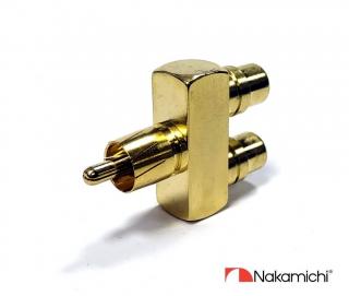 Nakamichi - RCA N0544 (Pravoúhlá cinch RCA redukce / 2x výstup)