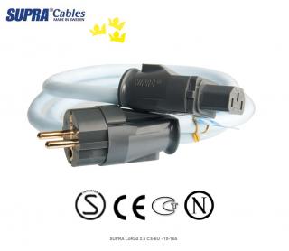 SUPRA LoRad 2.5 CS-EU 1,0m (Špičkový síťový kabel - 3x2.5mm)