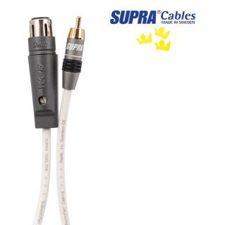 SUPRA SUBLINK 1XLR/F-1RCA WHITE 10,0m (XLR / RCA-cinch propojovací kabel pro subwoofer)
