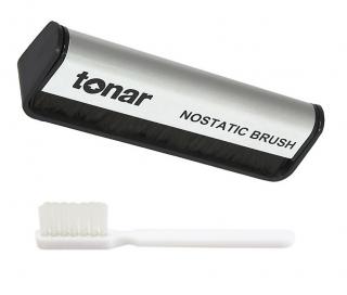 Tonar Nostatic Brush SET (Kvalitní karbonový kartáček pro šetrné čištění vinylových desek + nylonový kartáček pro čištění hrotu přenosky)