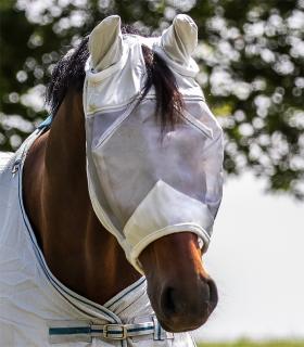 Maska s ušima Premium Waldhausen Barva: Stříbrnošedá, Velikost: Pony