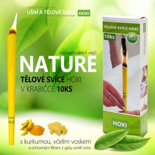 Tělové svíce HOXI NATURE - bez esenciálních olejů - v krabičce 10ks