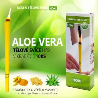 Tělové svíce HOXI s ALOE VERA v krabičce 10ks