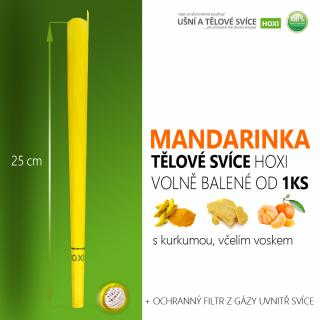 Tělové svíce HOXI s MANDARINKOU - volně balené volně balené: 100ks a více
