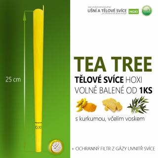 Tělové svíce HOXI s TEA TREE - volně balené volně balené: 100ks a více