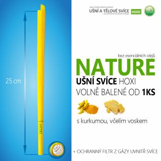 Ušní svíce HOXI NATURE - bez esenciálních olejů - volně balené volně balené: 100ks a více