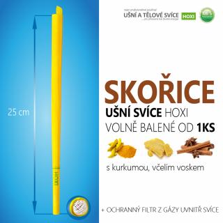 Ušní svíce HOXI se SKOŘICÍ - volně balené volně balené: 4ks a více