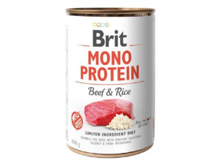 Brit Mono Protein Beef &amp; Rice 400 g (Konzerva pro psy. Hovězí maso a rýže.)