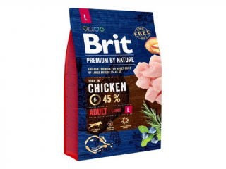 Brit Premium by Nature Adult L 3 kg (Granule pro dospělé psy velkých plemen. Kuřecí maso.)