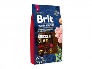 Brit Premium by Nature Adult L 8 kg (Granule pro dospělé psy velkých plemen. Kuřecí maso.)