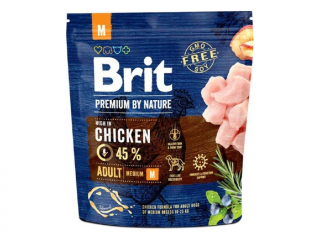 Brit Premium by Nature Adult M 1 kg (Granule pro dospělé psy středních a velkých plemen. Kuřecí maso.)