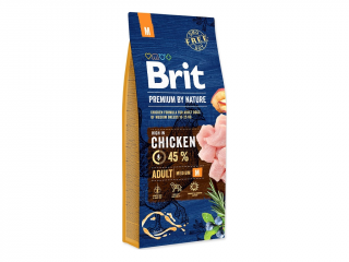 Brit Premium by Nature Adult M 8 kg (Granule pro dospělé psy středních a velkých plemen. Kuřecí maso.)