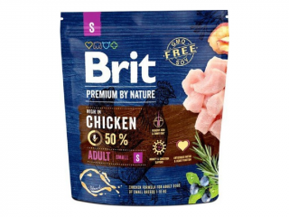 Brit Premium by Nature Adult S 1 kg (Granule pro dospělé psy malých plemen. Kuřecí maso.)