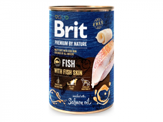 Brit Premium by Nature Fish with Fish Skin 400 g (Konzerva pro psy. Paté s rybím masem a rybí kůží.)