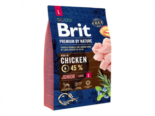 Brit Premium by Nature Junior L 3 kg (Granule pro mladé psy velkých plemen. Kuřecí maso.)