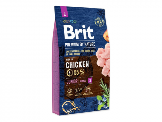 Brit Premium by Nature Junior S 8 kg (Granule pro mladé psy malých plemen, i pro kojící a březí feny. Kuřecí maso.)