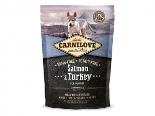 Carnilove Salmon &amp; Turkey for Puppies 1,5 kg (Granule pro štěňata všech plemen i pro březí a kojící feny. Losos a krocan.)