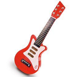Dětská dřevěná kytara 50 cm - červená (Dětská dřevěná kytara  - Dětská dřevěná kytara 50 cm - červená)