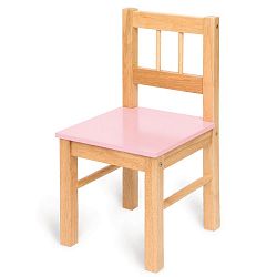 Dětská dřevěná židlička - růžová (Dětská dřevěná židle. Dětská dřevěná židlička - růžová)