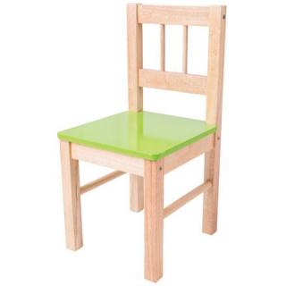 Dětská dřevěná židlička - zelená (Dětská dřevěná židle. Dětská dřevěná židlička - modrá)