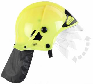 Dětská hasičská přilba žlutá - fluoreskující (Dětská hasičská přilba - fluoreskující ve tmě)