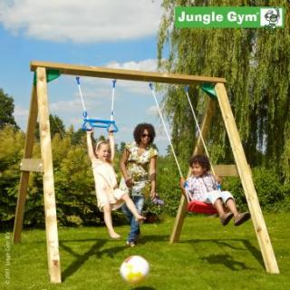 Dětská hrací sestava Jungle SWING - 220 cm (Zahradní dřevěná houpačka - Dětská hrací sestava Jungle SWING)
