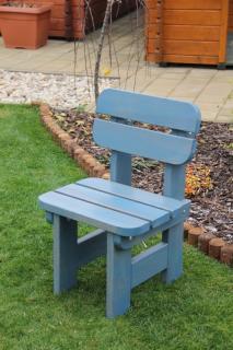 Dětská zahradní židle z masivu (Dětský zahradní nábytek z borového masivního dřeva)