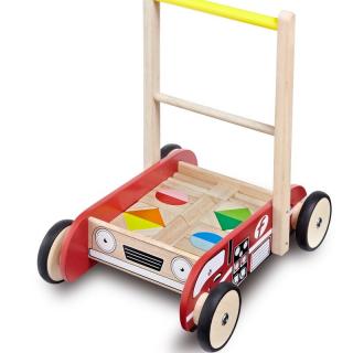 Dětské dřevěné multifunkční chodítko Auto (Dětské chodítko. Dětské dřevěné interaktivní a multifunkční chodítko pro děti od 1 roku.)