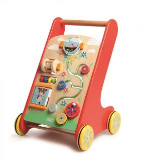 Dětské dřevěné multifunkční chodítko  (Dětské chodítko. Dětské dřevěné interaktivní a multifunkční chodítko pro děti od 1 roku.)