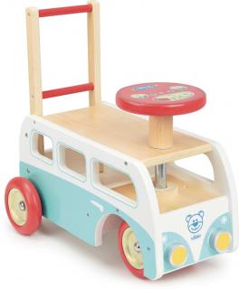 Dětské dřevěné odrážedlo - chodítko - Autobus (Dětské dřevěné chodítko. Dětské dřevěné odrážedlo )