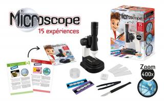 Dětský mikroskop 400x - sada 15 Ks  (Dětský mikroskop v sadě)