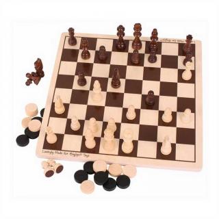 Dřevěné šachy s dámou (Dřevěné šachy s dámou)